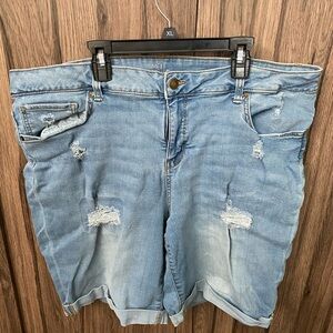 Denim Distressed Women's Shorts